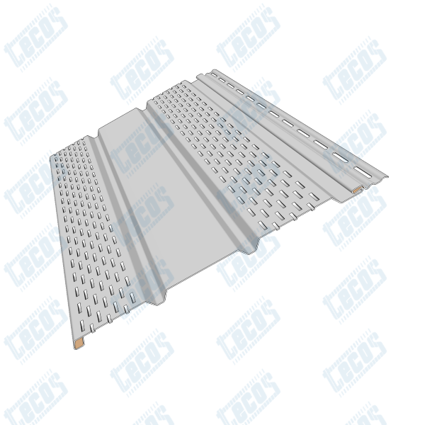 Софит к сайдингу ПЕРФОРАЦИЯ ПО БОКАМ TECOS БЕЛЫЙ купить в Котласе