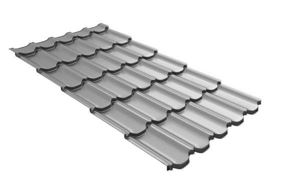Металлочерепица квинта плюс с 3D резом 0,5 Satin RAL 7004 сигнальный серый купить в Котласе