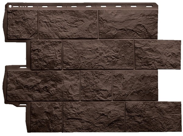 Фасадная панель Альта-Профиль Туф ЭКО Коричневый купить в Котласе