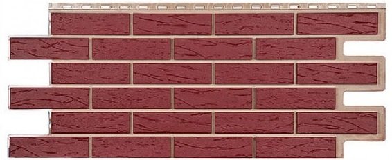Фасадная панель T-Сайдинг-Кирпич Саман Бордовый купить в Котласе