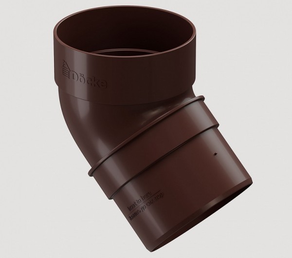 Колено 45˚ПВХ Docke STANDART Тёмно-коричневый купить в Котласе