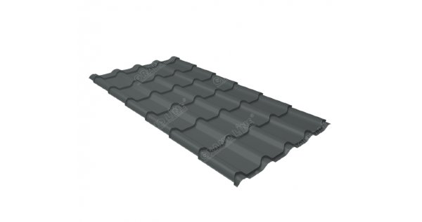 Металлочерепица камея 0,45 PE RAL 7005 мышино-серый купить в Котласе