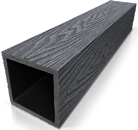 Столб ДПК 3D GardenParkett фактура дерева Графит купить в Котласе