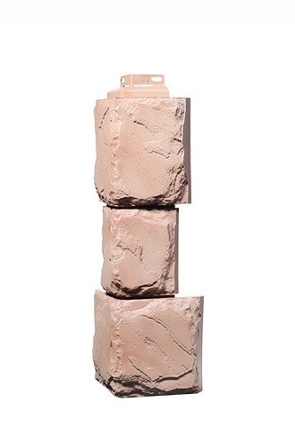 Угол наружный «Камень крупный» Терракотовый купить в Котласе