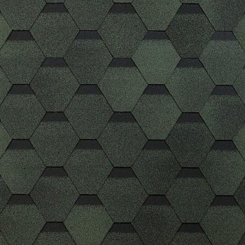 Гибкая черепица Shinglas, коллекция Оптима – Зеленый купить в Котласе