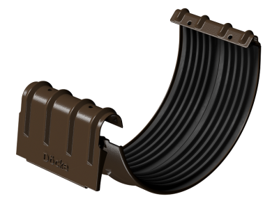 Соединитель желобов D125 Döcke STAL PREMIUM Каштан, (RAL 8017)