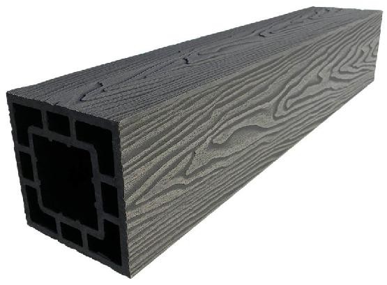 Столб опорный ДПК 3D GardenParkett фактура дерева Графит купить в Котласе