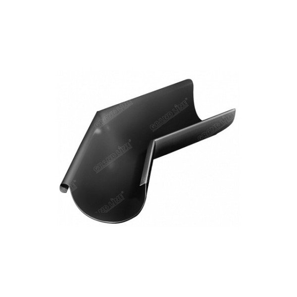 Водосток Grand Line 125x90 – Угол наружный 135° RAL 9005 купить в Котласе