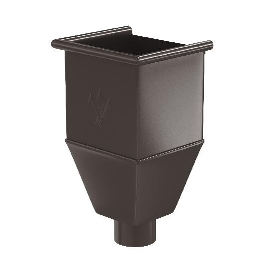 Водосток Aquasistem, система 125x90 - Воронка_водосборная удлиненая RR 32 Тёмно-Коричневый купить в Котласе