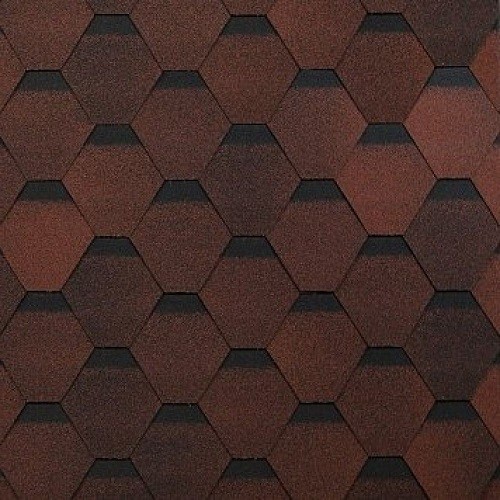 Гибкая черепица Shinglas, коллекция Оптима – Красный купить в Котласе