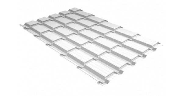 Металлочерепица GL квадро профи 0,45 PE RAL 9003 сигнальный белый купить в Котласе