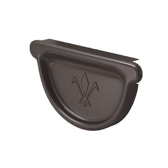 Водосток Aquasistem, система 125x90 -  Заглушка универсальная с резиновым уплотнителем RR 32 Тёмно Коричневый купить в Котласе