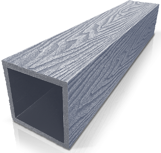 Столб ДПК 3D GardenParkett фактура дерева Серый купить в Котласе