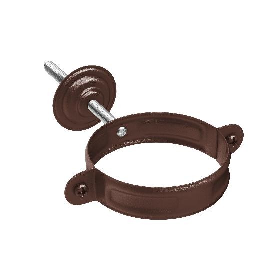 Водосток Aquasistem, Система 150/100 - Хомут для крепления трубы RAL 8017 Коричневый matt купить в Котласе