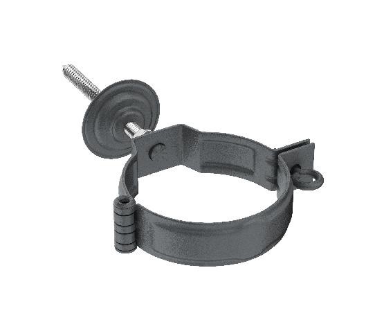 Водосток Aquasistem, Система 150/100 - Декоративный хомут c метизом в сборе RR 23 Маренго matt купить в Котласе