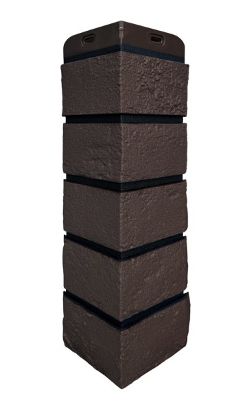 Угол Grand Line состаренный кирпич премиум Шоколадный (шов RAL 9005) купить в Котласе