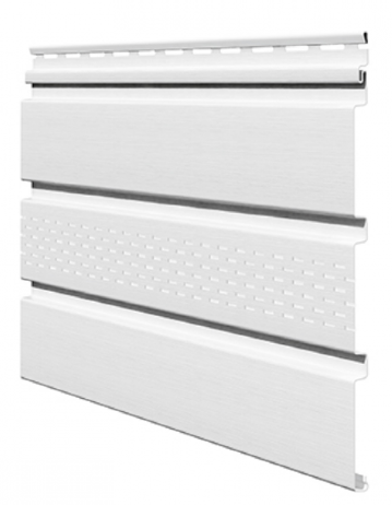 Софит ламинированный VOX UNICOLOR с центральной перфорацией, Белый купить в Котласе