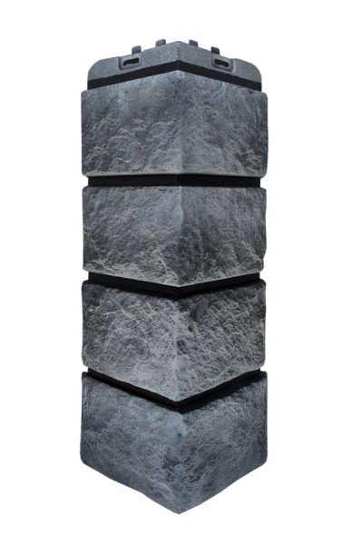 Угол наружный Grand Line Колотый Камень Антрацит, Шов чёрный купить в Котласе