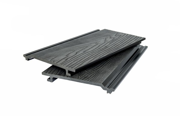 Фасадная доска POLIVAN GROUP 3D фактура дерева DENPASAR чёрный купить в Котласе