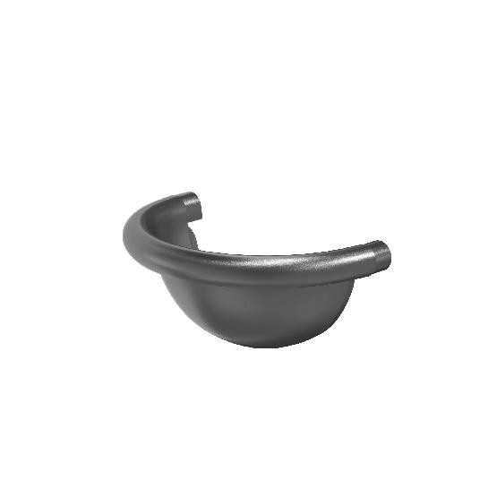 Водосток Aquasistem, Система 150/100 - Заглушка желоба универсальная полукруглая RR 23 Маренго matt купить в Котласе